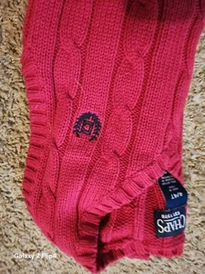 Chaps Sweater Vest Boys 4T Todler Red V Neck Cable Knit Logo Cotton - Picture 1 of 3