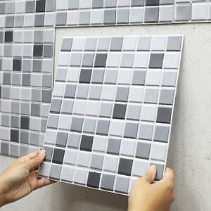 3D Selbstklebend Küchen Wand Fliesen Aufkleber Badezimmer Mosaik Abziehen Steck