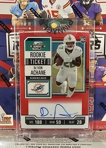 2023 Panini Contenders Optic Red - RC Ticket RPS Autos # 109 De'Von Achane /125✅ - Bild 1 von 1