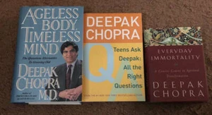Deepak Chopra Everyday Immortality 1st Ed.Ageless Body,Teens Ask 3 Self Help Bks - Picture 1 of 3