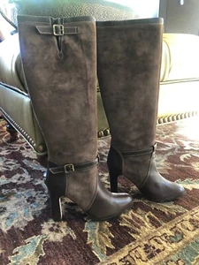 Michael Kors Chocolate Brown Leather and Suede Women's Boot 7.5 M - Bild 1 von 4