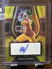 2022 Select Draft Picks Rookie Signatures Prizms Gold Drake London RC Auto /10