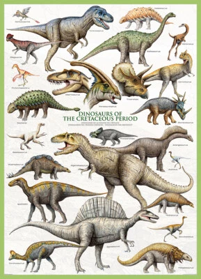 Eurographics Dinosaurs Cretaceous 1000 Piece Jigsaw Puzzle - Image 1 of 3