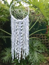 *FREE POSTAGE* Large White Hand Made Dream Catcher Wall Hanging, Dreamcatcher.