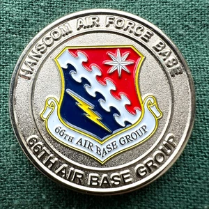 USAF 66th Air Base Gp Challenge Coin CMSgt Superintendent Presented Hanscom AFB - Bild 1 von 7