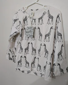 NWT Kate Quinn Giraffe Long Sleeve Cotton Tee size 5Y - Picture 1 of 6