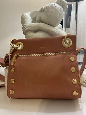 HAMMITT Tony Leather Gold Stud Small Crossbody Shoulder Bag Pink Sorbet NWT $295 - Image 1 of 4