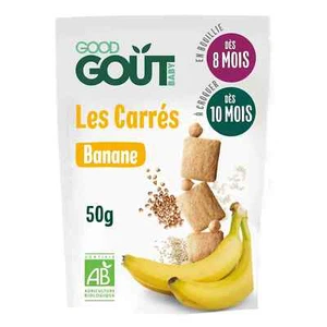 lot 3 Biscuits Bébé Dès 8 Mois À La Banane Sans Sucres Ajoutés Bio GOOD GOUT 50g - Picture 1 of 1