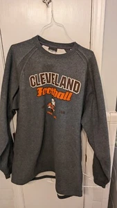 Vintage 90s Y2K REEBOK Cleveland Browns Crew Neck Sweatshirt Adult TALL Large - Picture 1 of 7