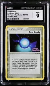 Pokemon Raro Candy 90/110 Reverse Holo Ex Holon Phantoms CGC 9 2006 Tarjeta PSA - Imagen 1 de 4