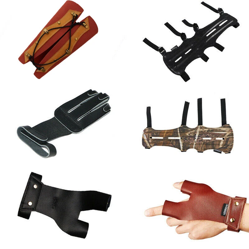 Archery Arm Guard Finger Glove Hand Guard for Compound/Traditional/Recurve Bow - Image 1 of 1