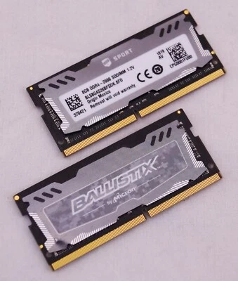 16GB DDR4-2666 Ballistix Sport by Micron, BLS8G4S26BFSDK.8FD, Free shipping! - Image 1 of 3