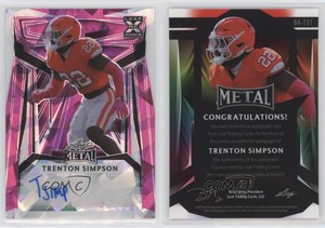 2023 Leaf Metal Pink Crystals /5 Trenton Simpson #BA-TS1 Rookie Auto RC