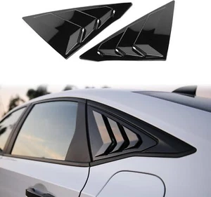 Car Side Window Louvers for Honda Civic Sedan 22-25 Air Vent Cover Glossy Black - Picture 1 of 11