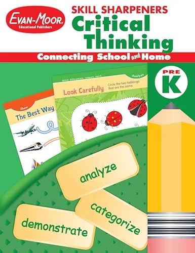 Evan-Moor Skill Sharpeners Critical Thinking, PreK Workbook, Problem Solving... - Image 1 of 1