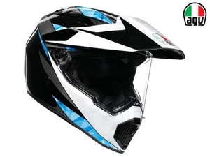 AGV AX9 Adventure Helm North Black / White / Cyan - Bild 1 von 9