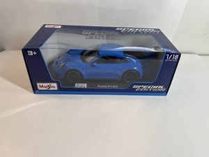 Porsche 911 GT3 - Blue 1:18 Scale Maisto Special Edition.  Die-cast - New In Box - Picture 1 of 14
