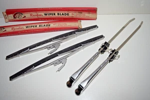 1955 Ford Fairlane Crown Victoria 55 Sunliner wiper arms & blades pair NOS Trico - Picture 1 of 23