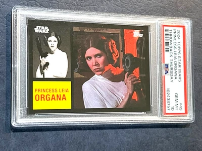 Princess Leia Organa 2024 Topps Throwback Thursday Star Wars #49 PSA 10 GEM MINT — 第 1/2 张图片