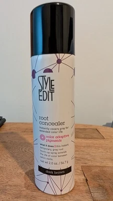 Corrector de raíces Style Edit spray marrón oscuro 2,0 oz nuevo Foto 1 de 4