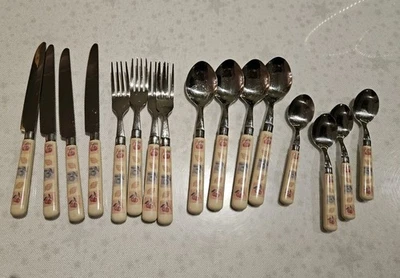 M&S MARKS AND SPENCER WILD FRUITS CUTELRY SET : 4 settings  - Image 1 of 4