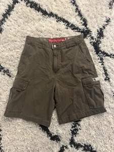Vintage Tan Quiksilver Cargo Shorts Size 31 Amazing Condition - Picture 1 of 3