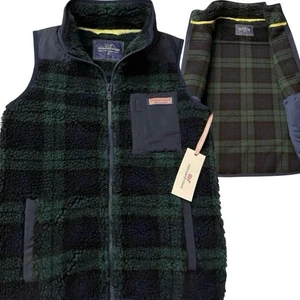 Vineyard Vines girls Blackwatch SuperShep Vest size MEDIUM (10-12) Blue + Green - Picture 1 of 18