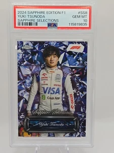 2024 TOPPS CHROME FORMULA 1 SAPPHIRE ED SAPPHIRE SELECTIONS YUKI TSUNODA PSA 10 - Picture 1 of 1