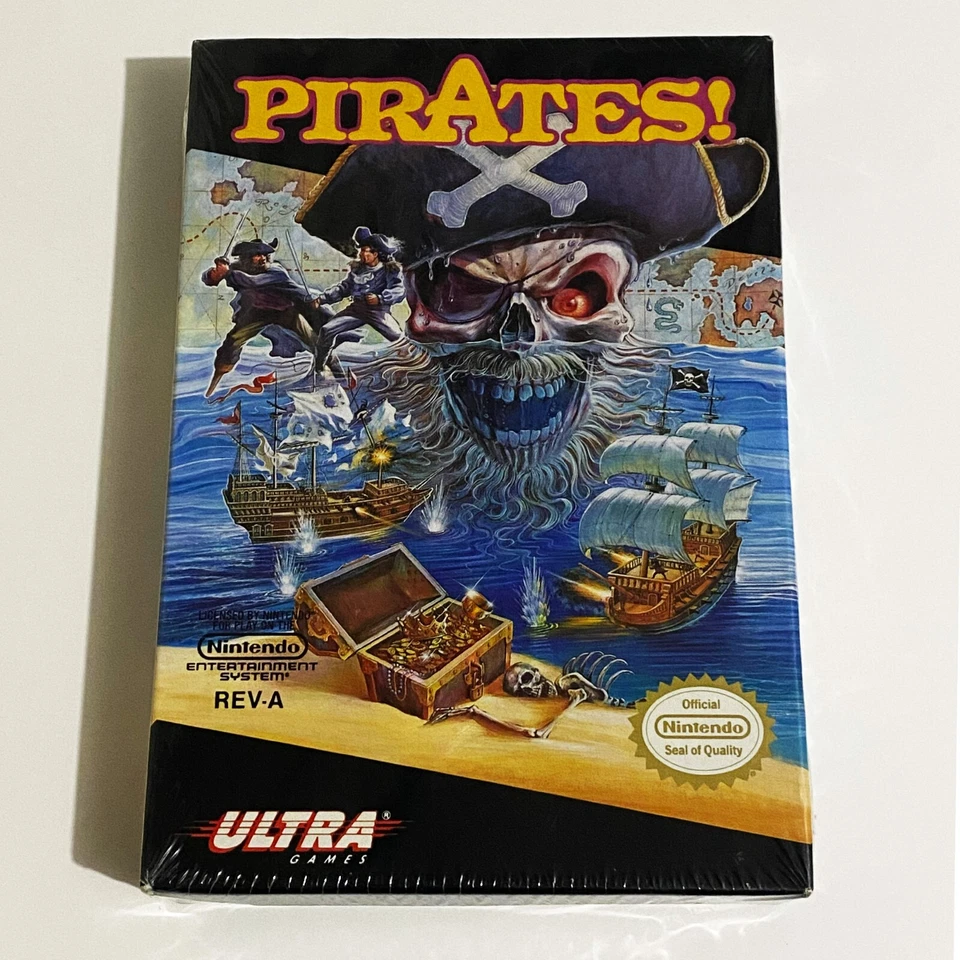 Pirates! Nintendo NES Brand New Factory Sealed Horizontal Seam Near Mint - Image 1 of 4