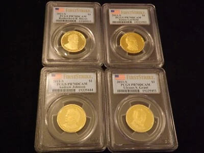 2011 -S    Presidents     First Strike    4 Coin Set     PCGS    PR 70 DCAM - Image 1 of 2