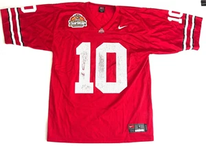 Vintage Nike Ohio State Buckeyes #10 Football Red Jersey Mens Large 07 Champions - Picture 1 of 8