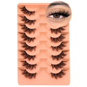 Half Lashes Fluffy False Eyelashes Cat Eye Lashes Mink Wispy Thick Fake Eyela... - Picture 1 of 9
