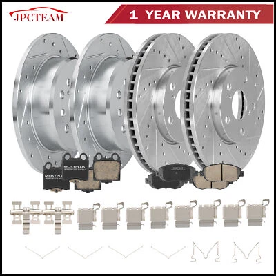 New Front Rear Drilled Brakes Rotors&Ceramic Pads Fits Lexus GS300 GS400 GS430 - Image 1 of 4