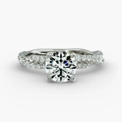 18k White Gold Ring Round Cut 1.70 Ct IGI Lab Created Diamond Black Friday Sale - Image 1 of 4