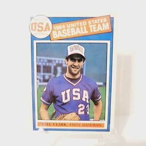 1984 USA Olympic Baseball Team Will Clark #22 Sponsor Card