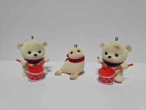 3 1984 ~ Hallmark Keepsake Ornaments "Polar Bear Drummer" And Seal - Picture 1 of 7