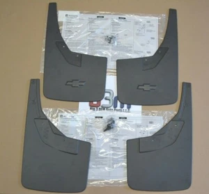 2014-2019 Chevrolet Silverado Front and Rear Fender Splash Guards black new OEM - Picture 1 of 4
