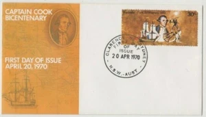 Captain Cook 30c stamp on official Australia Post small FDC Clarence street  - Picture 1 of 2
