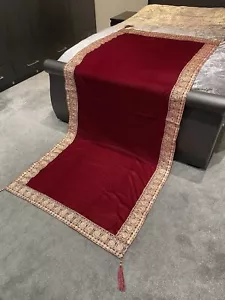 Mantón de terciopelo bordado rojo | Mantón de novia | Mantón de boda | Regalo de boda - Imagen 1 de 5
