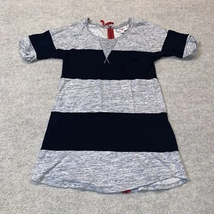 Mini Camisa de Vestir Converse Negra Gris Rayas Cremallera Trasera Larga Túnica Mujer Talla XL - Imagen 1 de 9