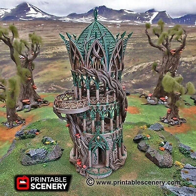 Tower Aeternus by Printable Scenery, 3D Printed Tabletop RPG Scenery Wargame - Image 1 of 4