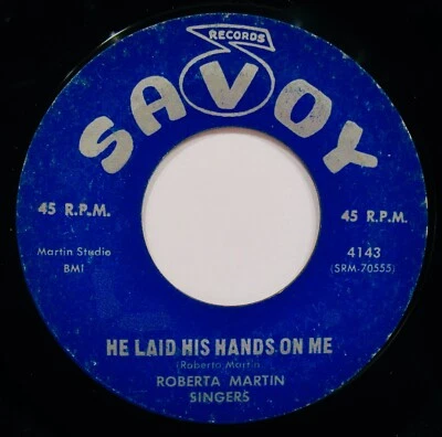 ROBERTA MARTIN SINGERS ✦ God Is Still On The Throne~Black Gospel 45~SAVOY #4143 - Image 1 of 2