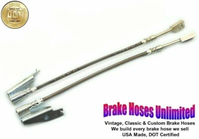 FRONT STAINLESS BRAKE HOSES Mercury Monterey Custom 1971 1972 - Front Disc Foto 1 de 2