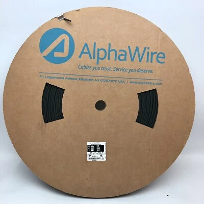 ALPHA WIRE FIT221 500 FT 3/32 NEGRO 152,4 M TERMOCONTRAÍBLE Foto 1 de 4