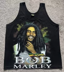 Mens Bob Marley Spirit Vintage Black Vest Size Large Reggae Music Festival - Picture 1 of 6