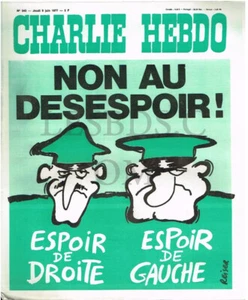 CHARLIE HEBDO N° 343 du 9/6/1977 REISER : NON AU DESESPOIR - Picture 1 of 1