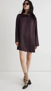 Madewell $98 Shift Mini Dress in Chocolate Raisin Size XXS NO108 - Picture 1 of 9