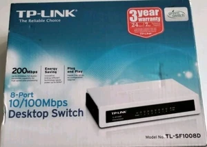 TP-LINK TL-SF1008D 8-Port Ethernet 10/100Mbps Desktop Switch Hub. - Picture 1 of 4