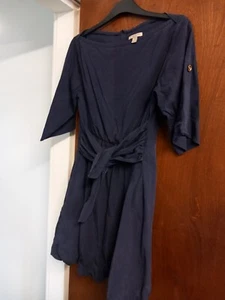Burberry Navy Lyocell Blend Dress With Bubble Hem uk12 CHARITY SALE - Picture 1 of 6