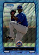 2012 Bowman Chrome Prospects Blue Wave Refractors #BCP211 Domingo Tapia